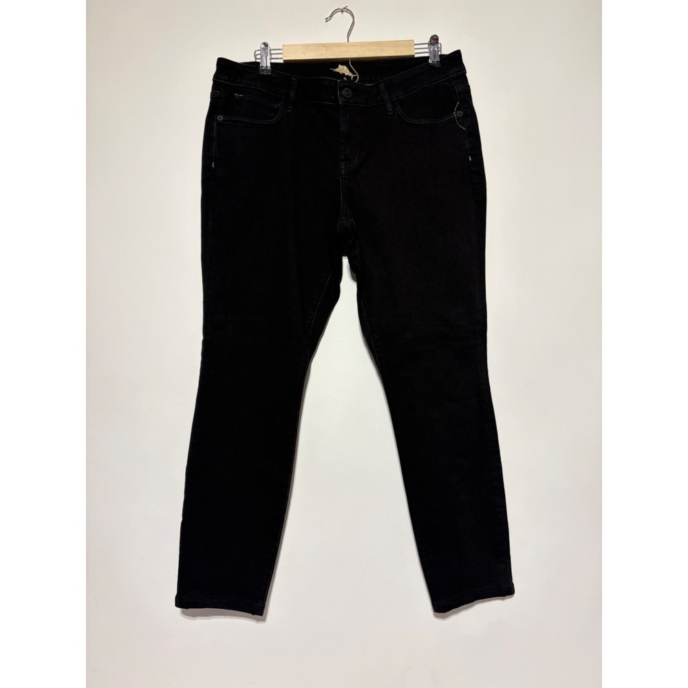 Tommy Bahama Women Size 32x31 Black Skinny Pants TW113939